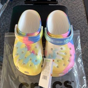 Rainbow Crocs size women’s 8